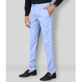 MANCREW - Light Blue Polycotton Slim - Fit Men's Formal Pants ( Pack of 1 ) - None