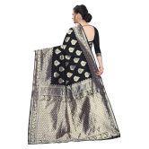 ofline selection Black Polycotton Saree - Single