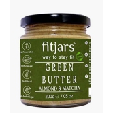 FITJARS Almond Butter with Motcha , 200 g nut butters,Stone grounded