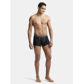 Jockey 8009 Men Super Combed Cotton Rib Solid Boxer Brief - Black - None