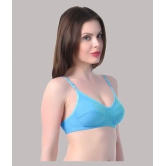 Kiran Enterprises - Multicolor Cotton Blend Non Padded Womens T-Shirt Bra ( Pack of 3 ) - None