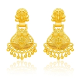 LUV FASHION Golden Chandbalis Earrings ( Pack of 1 ) - Golden