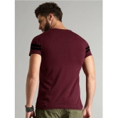 Forbro - Maroon Cotton Blend Regular Fit Men's T-Shirt ( Pack of 1 ) - None