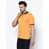 Glito - Mustard Cotton Blend Regular Fit Mens T-Shirt ( Pack of 1 ) - None