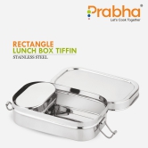 Stainless Steel Rectangle Lunch Box, Leak-Proof Container-No. 2