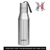 Milton Super 1000 Single Wall Stainless Steel Bottle, 1000 ml, 1 Piece, Silver | 100% Leak Proof | Office Bottle | Gym Bottle | Home | Kitchen | Hiking | Treking Bottle | Travel Bottle - Sil