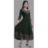 SIPET - Green Rayon Womens Anarkali Kurti ( Pack of 1 ) - None