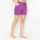 Plain Knitted Shorts For Women - Dahlia Assorted L