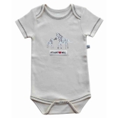 Cream Mum & MeZebra Printed BabyBody/Onesie(100% Cotton Interlock)