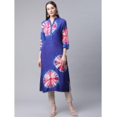 AMIRA'S INDIAN ETHNICWEAR - Blue Straight Silk Women's Stitched Salwar Suit ( Pack of 1 ) - None