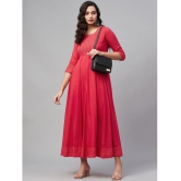 AMIRAS INDIAN ETHNICWEAR - Red Cotton Womens Fit & Flare Dress ( Pack of 1 ) - None