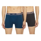 Rupa Frontline Men's Cotton Solid Innerwear Trunk (Pack of 2, Multicolor) (Non Returnable)