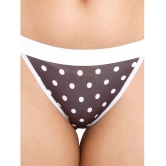 ILRASO - Black Nylon Printed Women's Thongs ( Pack of 1 ) - None