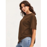 clafoutis Brown Cotton Womens T-Shirt ( Pack of 1 ) - None