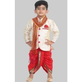 Coxxup Beige Silk Boys Dhoti Kurta Set - Pack of 1 - None