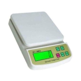 ClubComfort Portable Electronic Kitchen Digital Weighing Scale with lcd backlight andTare Function with Adaptor (10 Kg-SF 400A) - White