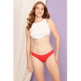 Clovia Pack of 1 Cotton Solid Womens Bikini ( Red ) - None