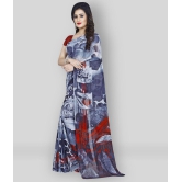 Anand - Grey Georgette Saree With Blouse Piece ( Pack of 1 ) - Grey