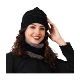 PENYAN - Black Woollen Womens Cap ( Pack of 1 ) - Black