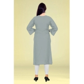 Kapadia - Grey Rayon Womens Straight Kurti ( Pack of 1 ) - None