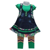 Zadums Baby Girls Cotton A-Line Frock, Green - 12-18 Months