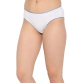 Clovia Pack of 1 Cotton Solid Womens Thongs ( White ) - None