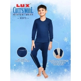 Lux Cottswool Cotton Blend Thermal Bottom ( Blue ) - None