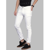 HALOGEN - White Denim Slim Fit Men's Jeans ( Pack of 1 ) - None