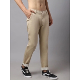 Rodamo Men Beige Slim Fit Chinos Trouser