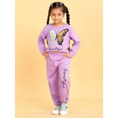 Trampoline Purple Cotton Blend Girls Top With Joggers ( Pack of 1 ) - None