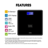 Hoffen Venus HO-18-Black-Digital Electronic Personal Body Health Fitness Check up Weighing Scale HO-18-Black Black