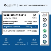 CF Chelated Magnesium Glycinate 2000mg Per Serving Supplement - 60 Veg Tablets