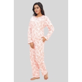 Women Full Sleeves Knit Cotton Pyjama Set-XL