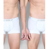 Solo - White Cotton Mens Trunks ( Pack of 2 ) - 100