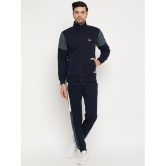 Wild West Navy Blue Fleece Regular Fit Striped Men''s Sports Tracksuit ( Pack of 1 ) - None