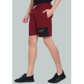 LEEBONEE - Maroon Polyester Blend Men's Shorts ( Pack of 1 ) - None