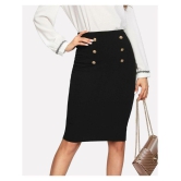 Addyvero Cotton Lycra Pencil Skirt - Black Single - 30