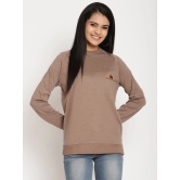 Women Wanderer Brown Solid Sweatshirt-XL