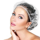 URBN CREW Shower Cap Free Size, Reusable Shower Caps for Men & Women, Larger Thicker Waterproof and Individually Wrapped, Hair Bath Caps for Hotel and Spa, Hair Salon, Home Use, Portable Travel (PACK OF 300 PC)