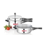 Premier Aluminium Pressure Cooker 5 Ltr & Pressure Pan Small Combo