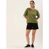 Bene Kleed Green Cotton Loose Fit Womens T-Shirt ( Pack of 1 ) - None