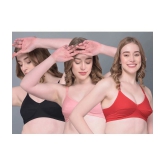 Dollar Missy Multicolor Cotton Non Padded Womens Everyday Bra ( Pack of 3 ) - None