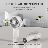 Portronics Toofan Mini Portable Rechargeable Fan (White)