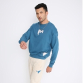 Midnight Blue Oversized Sweatshirts-L