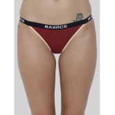 BASIICS By La Intimo - Multicolor BCPBR090C Cotton Lycra Solid Womens No Panty Line ( Pack of 3 ) - None