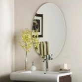 Oval Shape Wall Sticker Mirror Frameless Oval Mirror Plastic Sheet Gives A Mirror Effect Wall Sticker