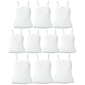 HAP Lovly white Camisole for Girls/inners for girls/spaghetti top/pack of 10 - None