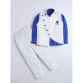 DKGF Fashion - Blue Cotton Blend Boys 2 Piece Suit ( Pack of 1 ) - None