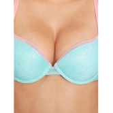 ILRASO - Blue Elastane Lightly Padded Women's Push Up Bra ( Pack of 1 ) - None