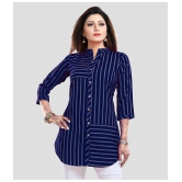 Meher Impex - Navy Blue Crepe Women''s Tunic ( Pack of 1 ) - None